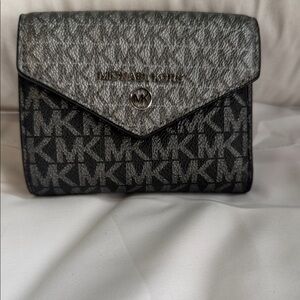 Michael Kors Monogram Black and Gray Wallet